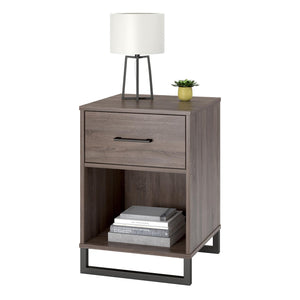 Ameriwood Home Nightstand with 1 Drawer - Distressed Gray Oak