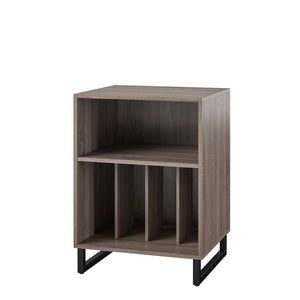 Ameriwood Home Turntable Stand - Distressed Gray Oak