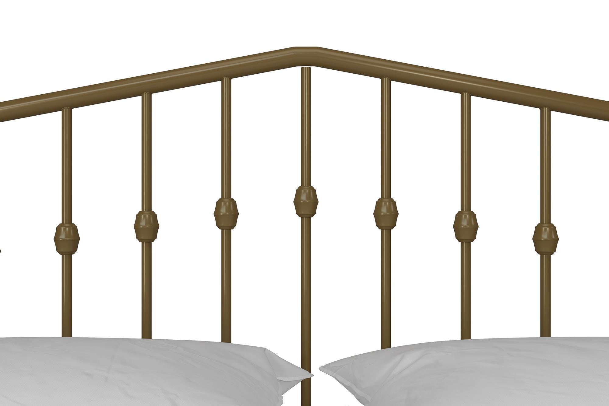 Novogratz Bushwick Metal Bed - Gold - Queen