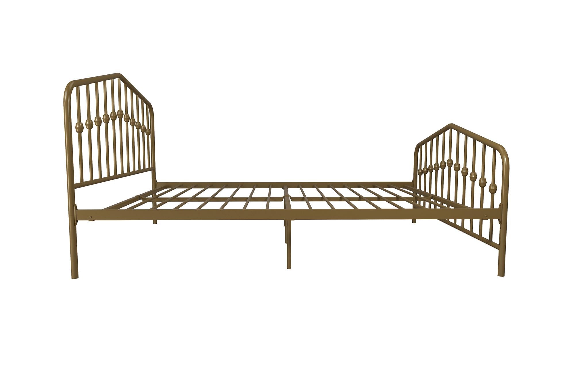 Novogratz Bushwick Metal Bed - Gold - Full