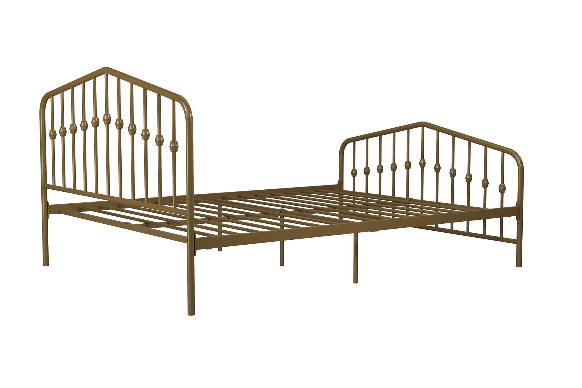 Novogratz Bushwick Metal Bed - Gold - Full