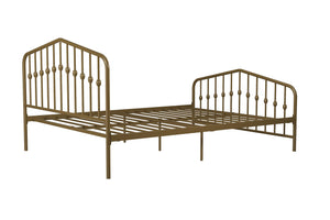 Novogratz Bushwick Metal Bed - Gold - Full