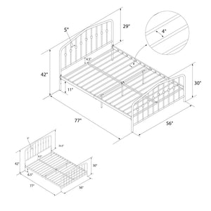 Novogratz Bushwick Metal Bed - Gold - Full