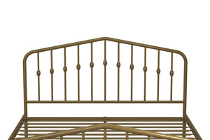 Novogratz Bushwick Metal Bed - Gold - Full