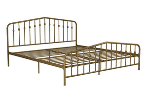 Novogratz Bushwick Metal Bed - Gold - King