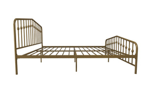 Novogratz Bushwick Metal Bed - Gold - King