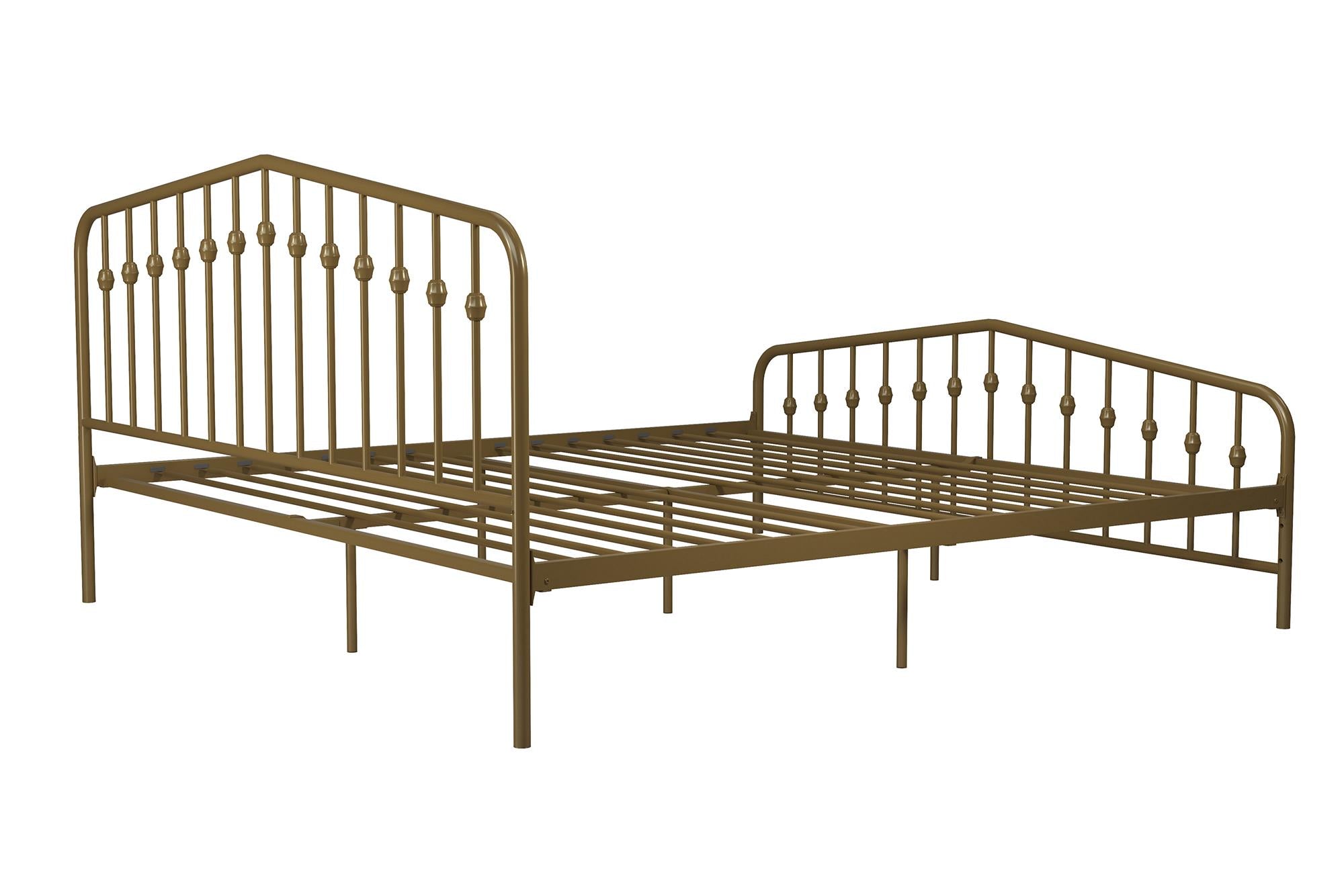 Novogratz Bushwick Metal Bed - Gold - King