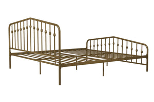 Novogratz Bushwick Metal Bed - Gold - King