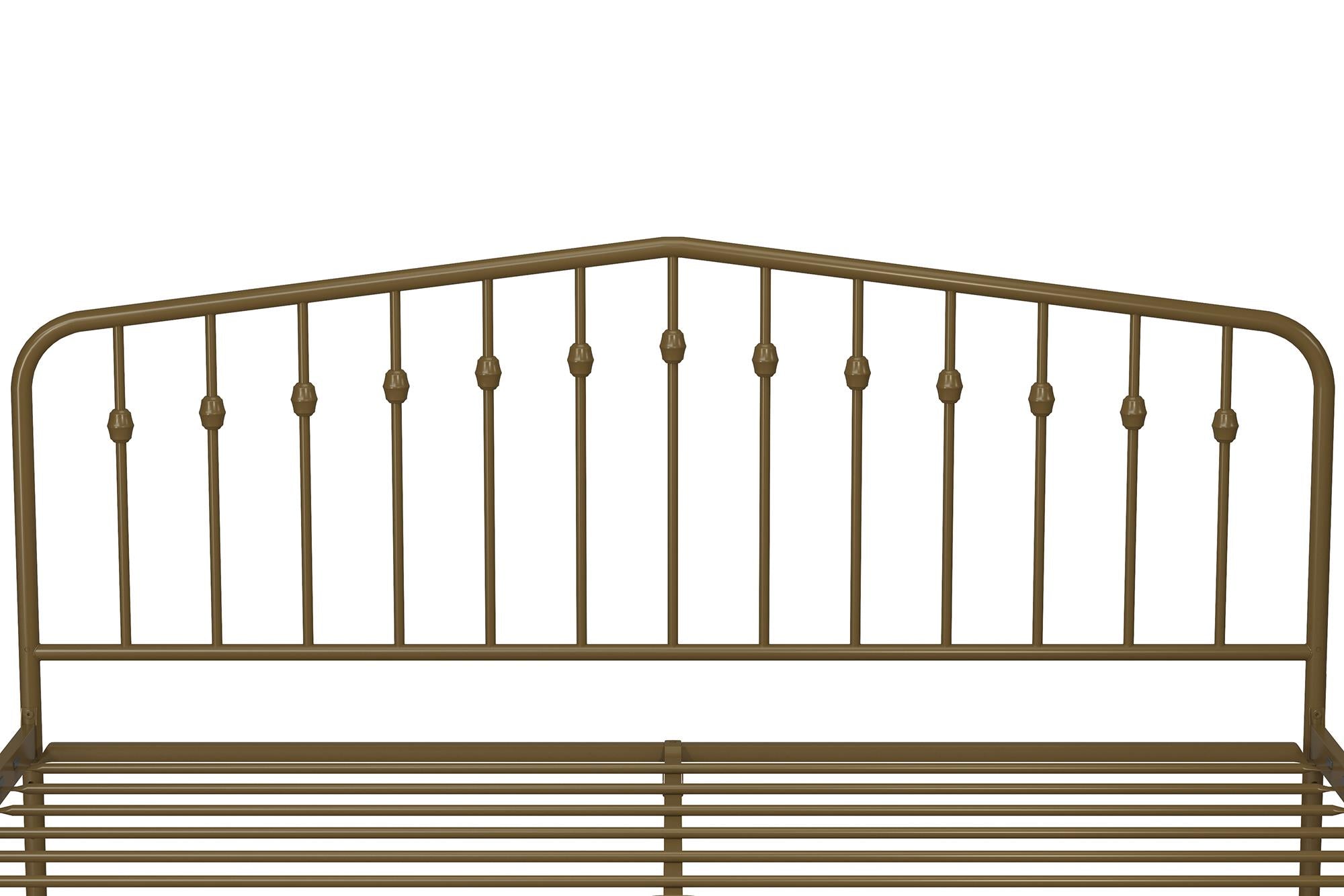 Novogratz Bushwick Metal Bed - Gold - King