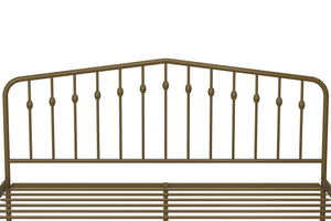 Novogratz Bushwick Metal Bed - Gold - King