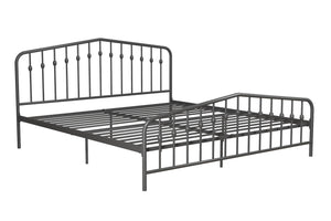 Novogratz Bushwick Metal Bed - Gray - King