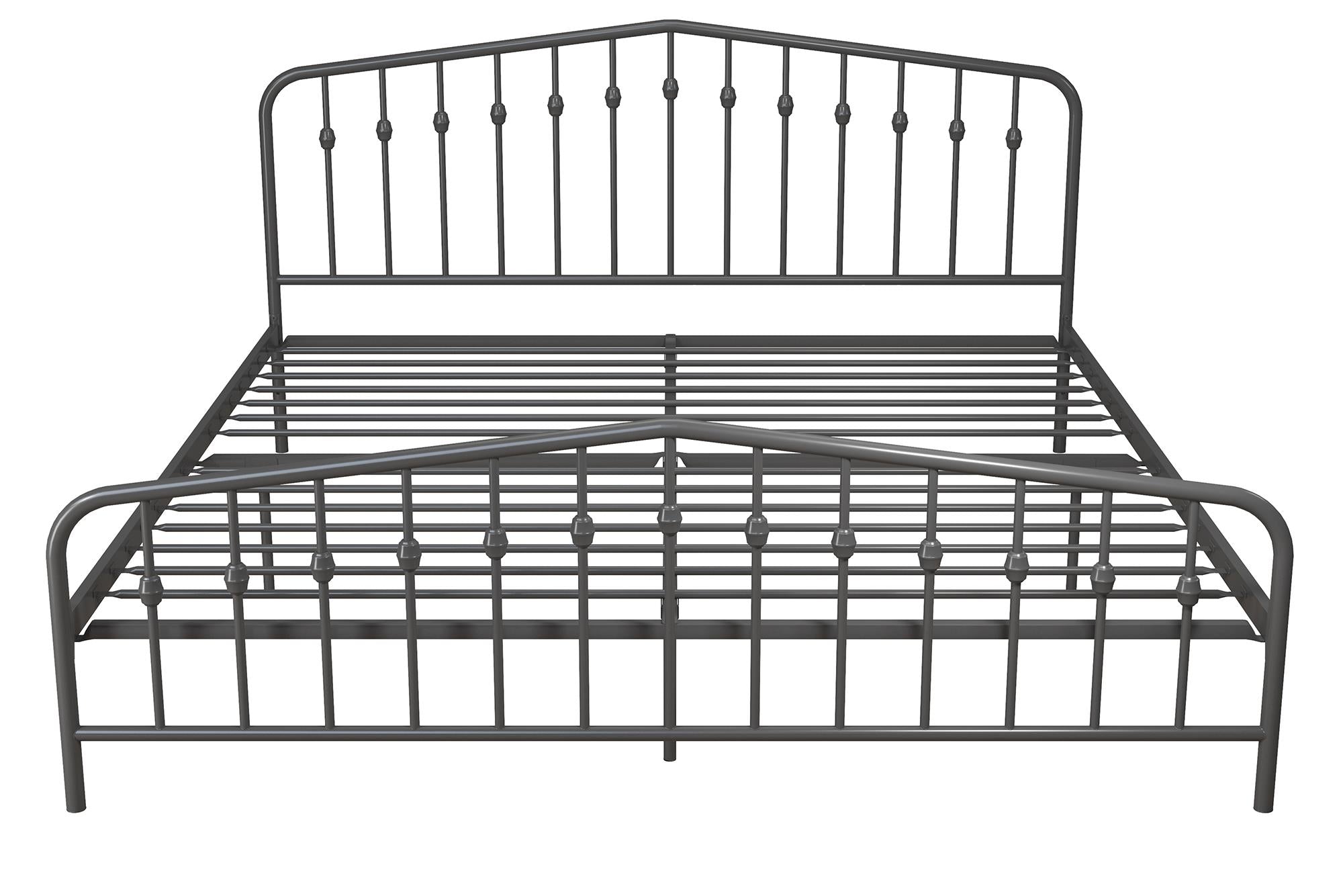 Novogratz Bushwick Metal Bed - Gray - King