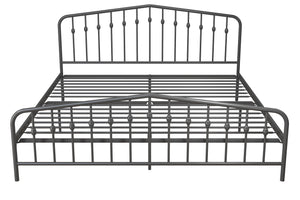 Novogratz Bushwick Metal Bed - Gray - King