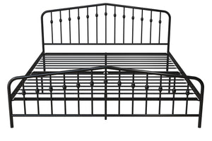 Novogratz Bushwick Metal Bed - Black - King
