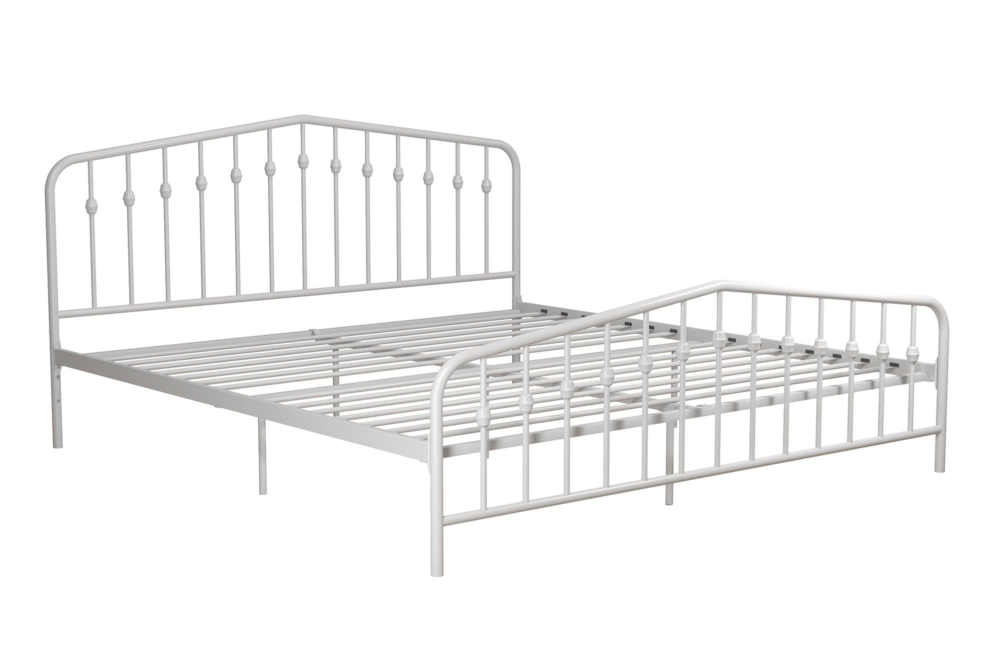 Novogratz Bushwick Metal Bed - White - King