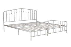 Novogratz Bushwick Metal Bed - White - King