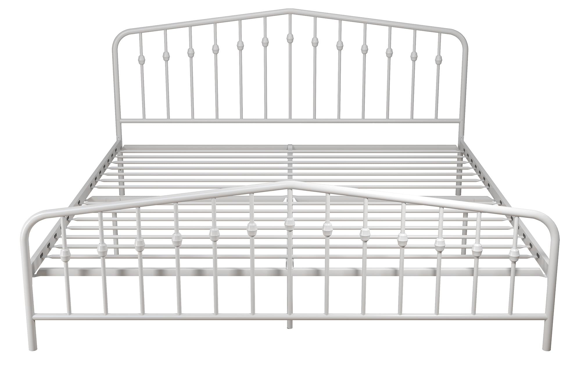 Novogratz Bushwick Metal Bed - White - King