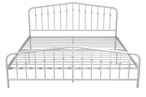 Novogratz Bushwick Metal Bed - White - King