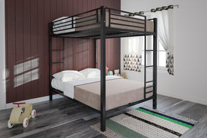DHP Sidney Kids' Bunk Bed - Black - Full-Over-Full