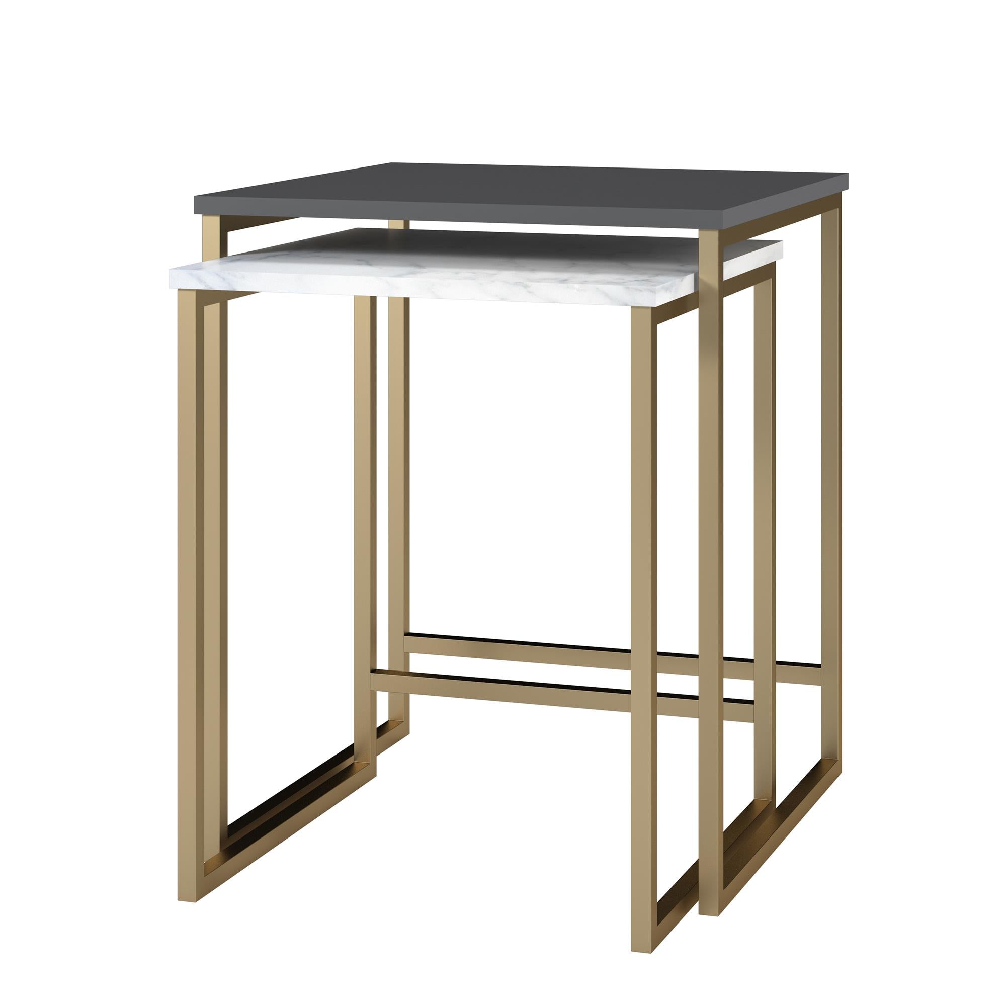 CosmoLiving Scarlett Nesting Tables - Graphite Grey