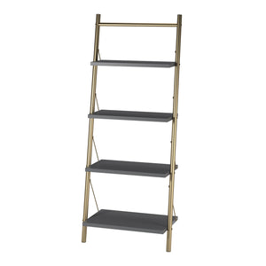 CosmoLiving Nova 4 Shelf Ladder Bookcase - Graphite Grey