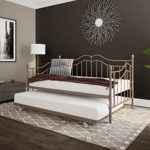 DHP Tokyo Metal Daybed with Trundle - Bronze - Twin