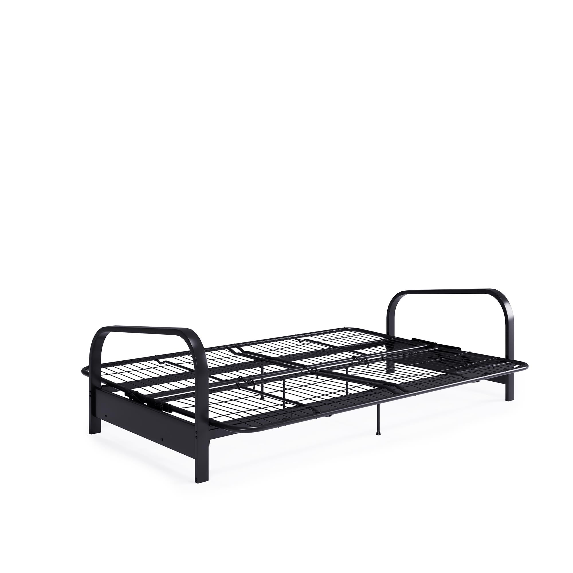 DHP Elbern Futon Set with Metal Frame and Mattress - Gray - Full