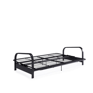 DHP Elbern Futon Set with Metal Frame and Mattress - Gray - Full