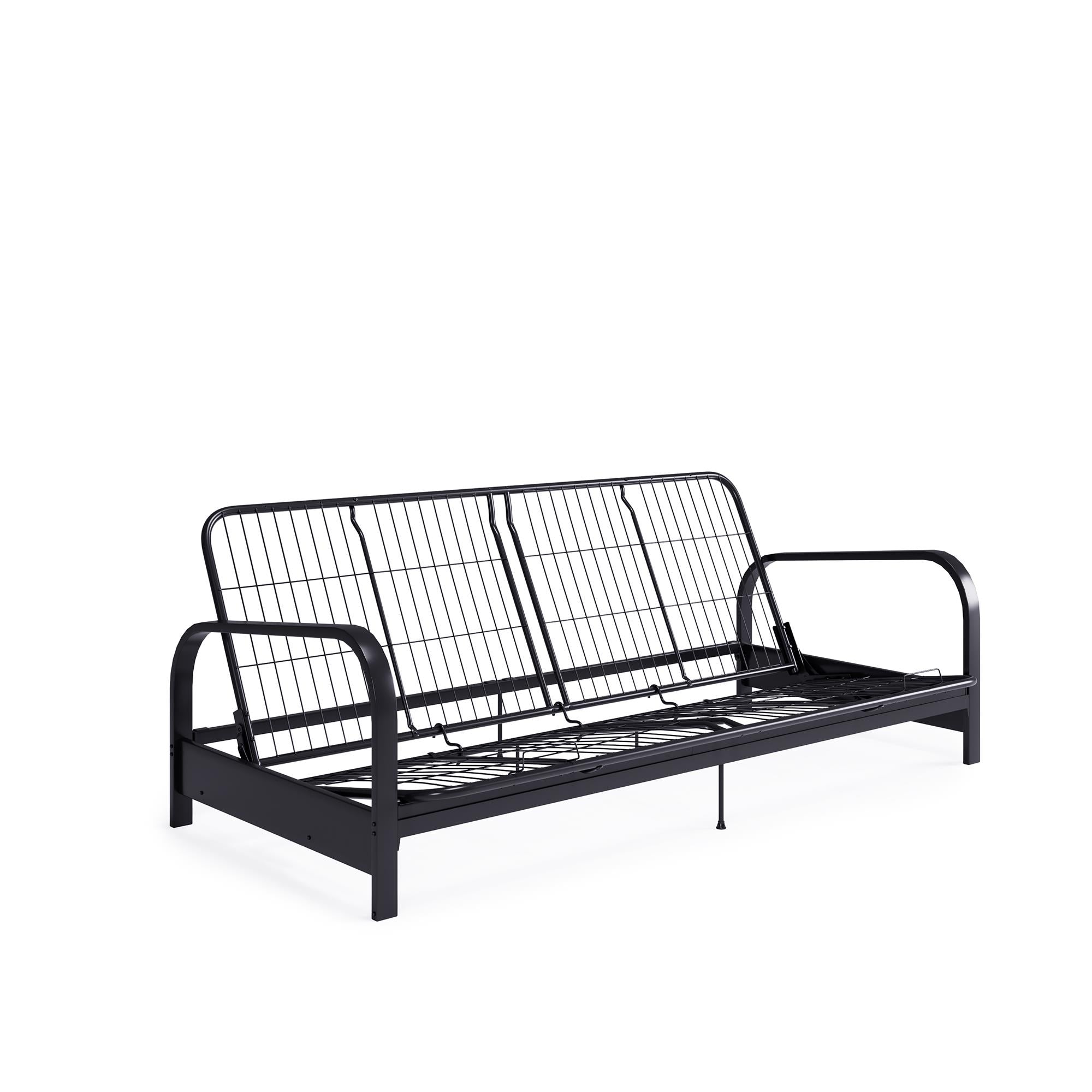 DHP Elbern Futon Set with Metal Frame and Mattress - Gray - Full