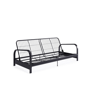 DHP Elbern Futon Set with Metal Frame and Mattress - Gray - Full