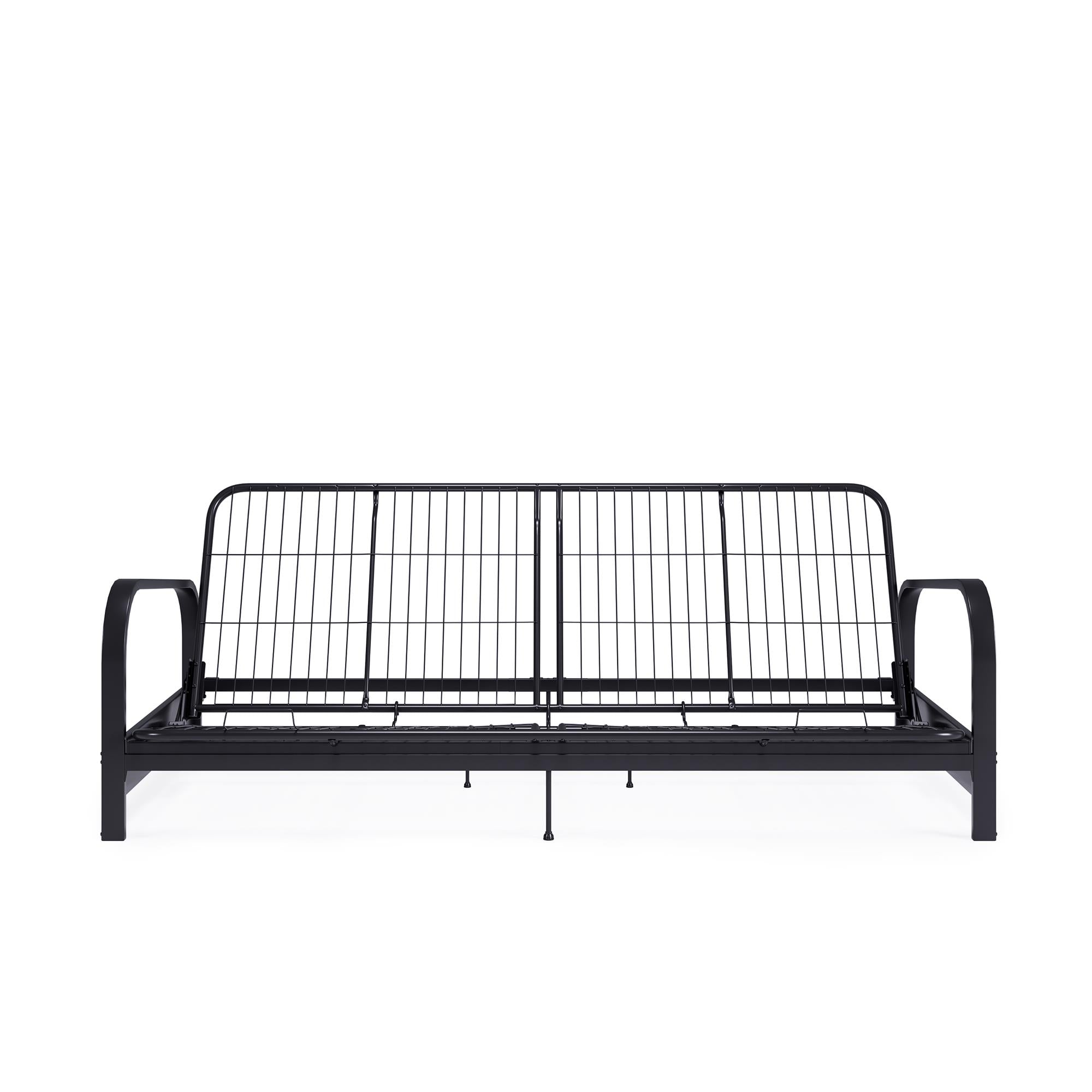 DHP Elbern Futon Set with Metal Frame and Mattress - Gray - Full