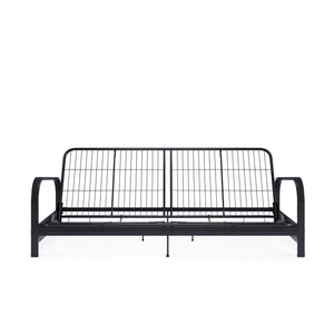 DHP Elbern Futon Set with Metal Frame and Mattress - Gray - Full