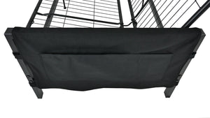 RealRooms Avanti Black Metal Futon Frame with Storage Pockets - Black - Full