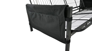RealRooms Avanti Black Metal Futon Frame with Storage Pockets - Black - Full