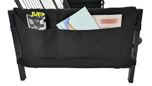 RealRooms Avanti Black Metal Futon Frame with Storage Pockets - Black - Full