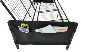 RealRooms Avanti Black Metal Futon Frame with Storage Pockets - Black - Full