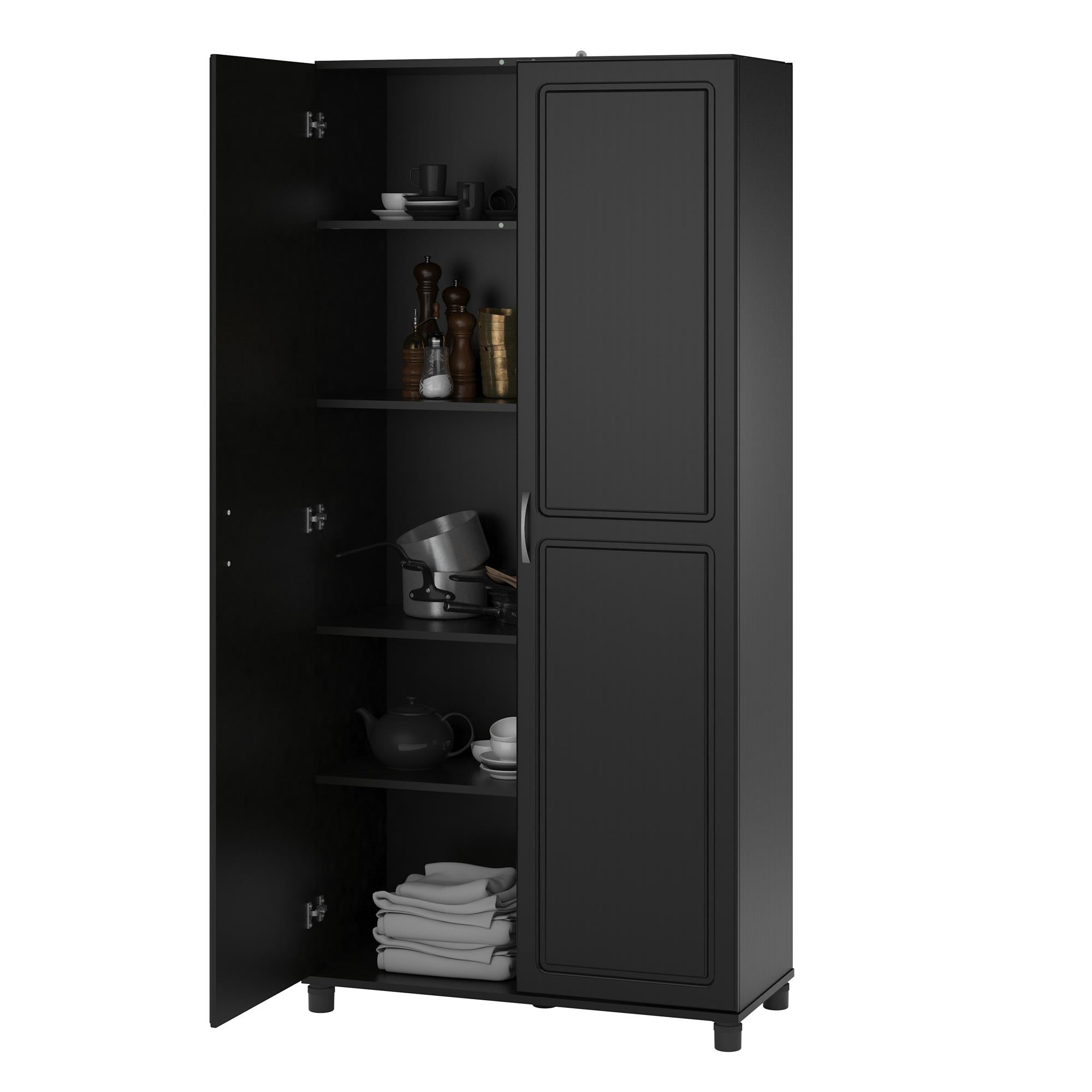 Systembuild Evolution Kendall 36" Utility Storage Cabinet - Black