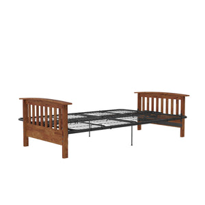 RealRooms Elbi Futon Frame with Wood Arms - Natural - Full