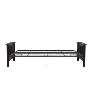 RealRooms Elbi Futon Frame with Wood Arms - Espresso - Full