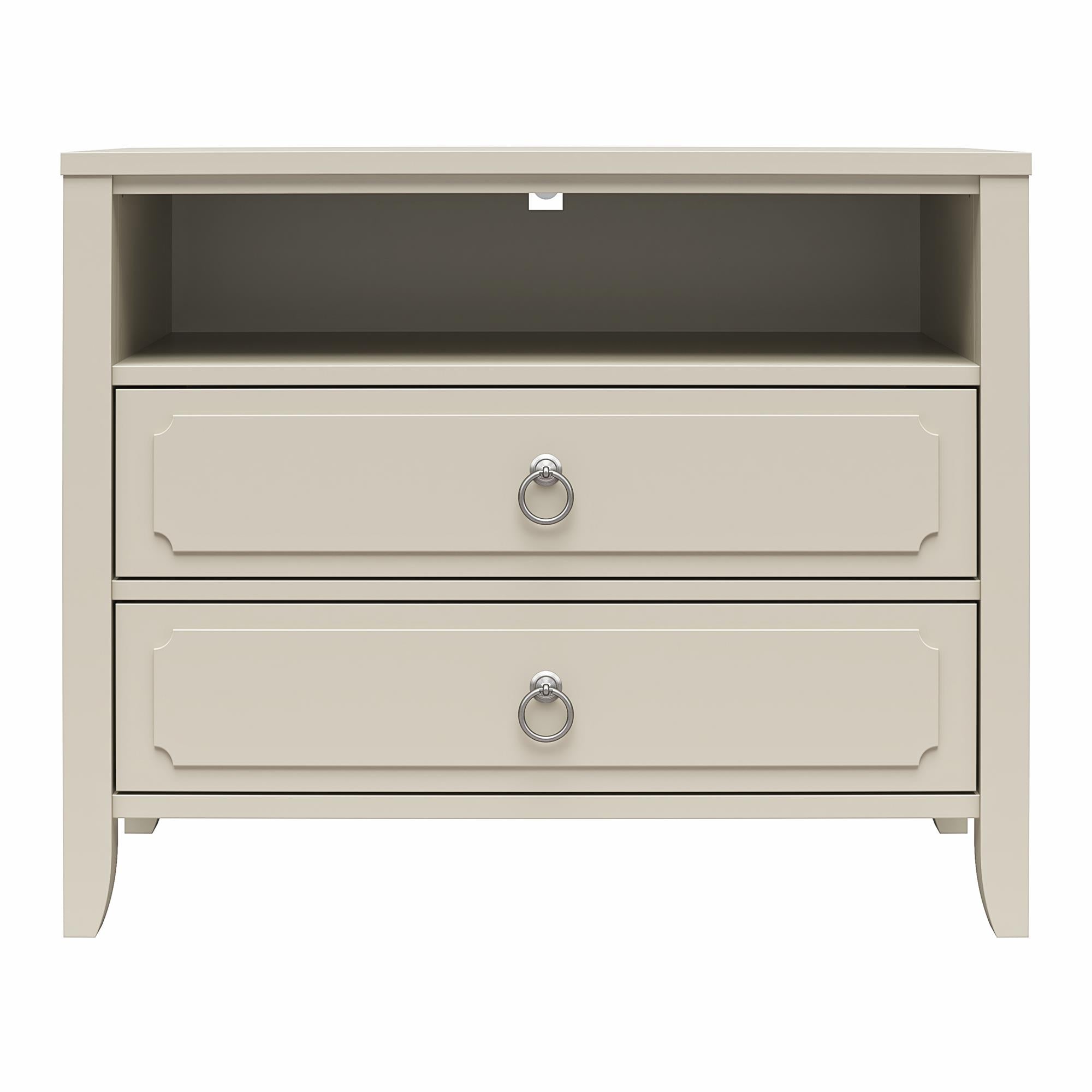 Novogratz Her Majesty 2 Drawer Nightstand - White