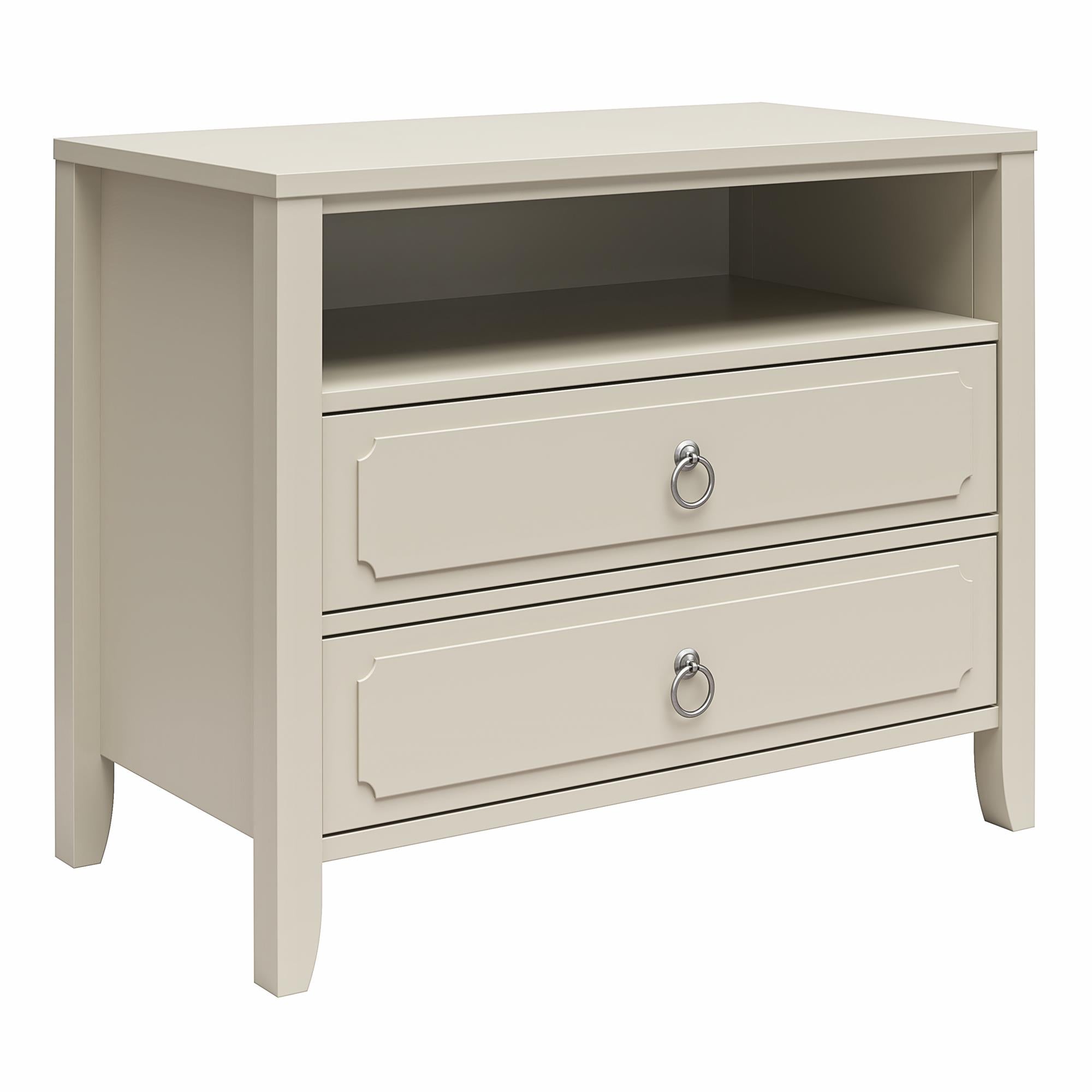 Novogratz Her Majesty 2 Drawer Nightstand - White
