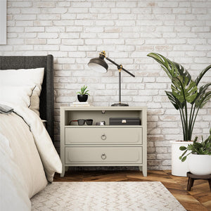 Novogratz Her Majesty 2 Drawer Nightstand - White