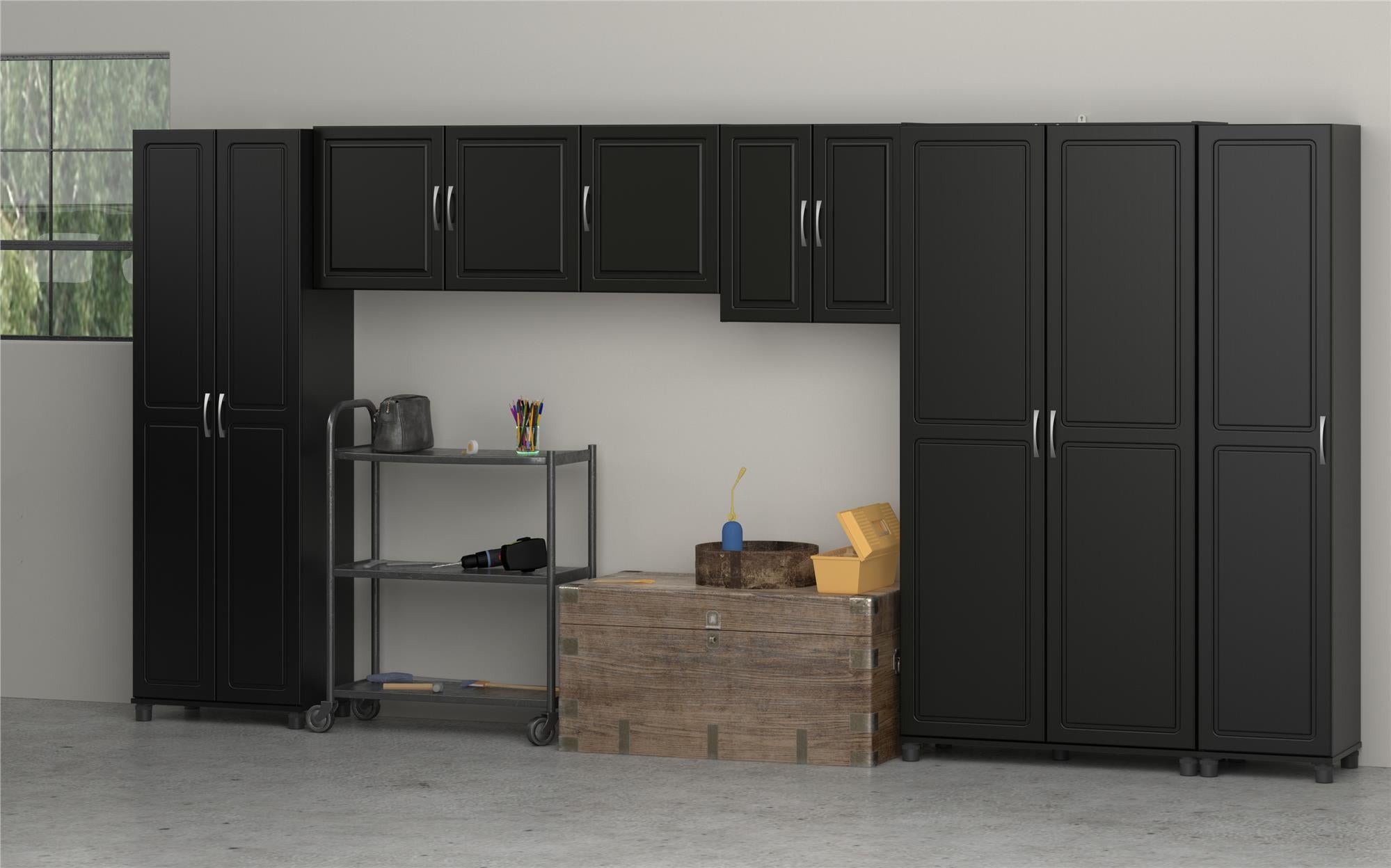 Systembuild Evolution Kendall 16" Utility Storage Cabinet - Black