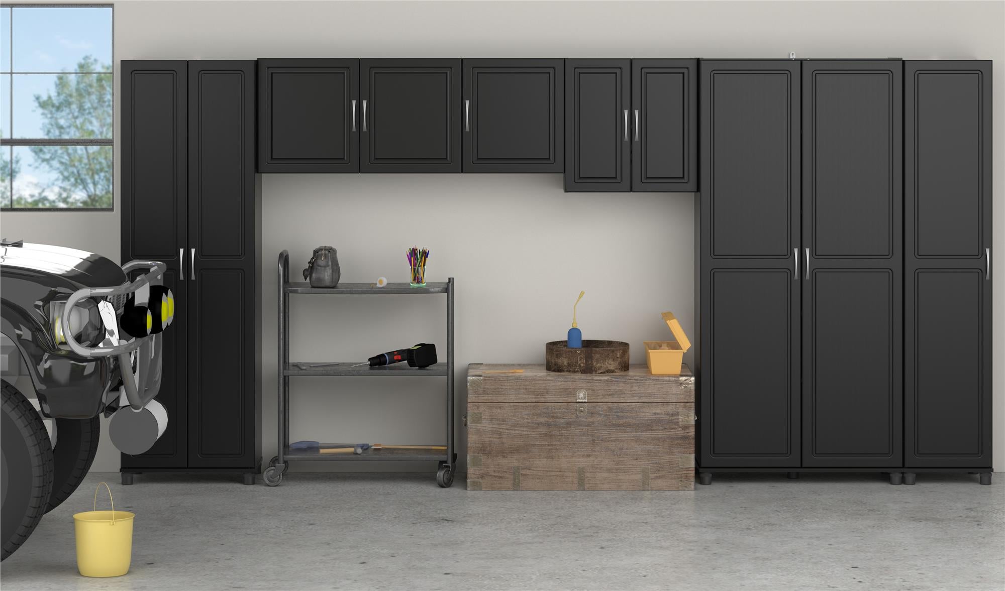 Systembuild Evolution Kendall 24" Utility Storage Cabinet - Black