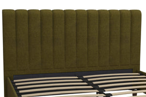 Novogratz Brittany Upholstered Bed with Storage Drawers - Green - Queen