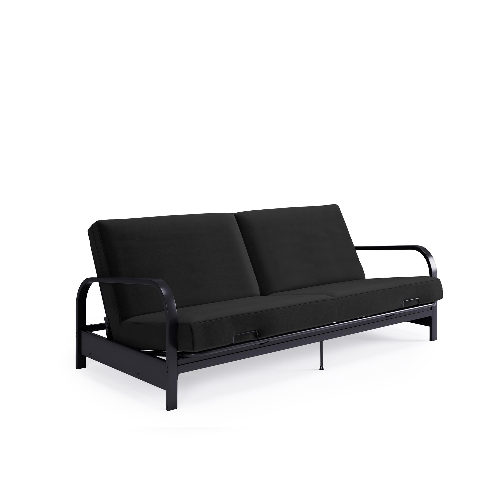 DHP Elbern Futon Set with Metal Frame and Mattress - Black - Full