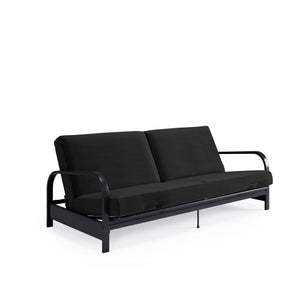 DHP Elbern Futon Set with Metal Frame and Mattress - Black - Full