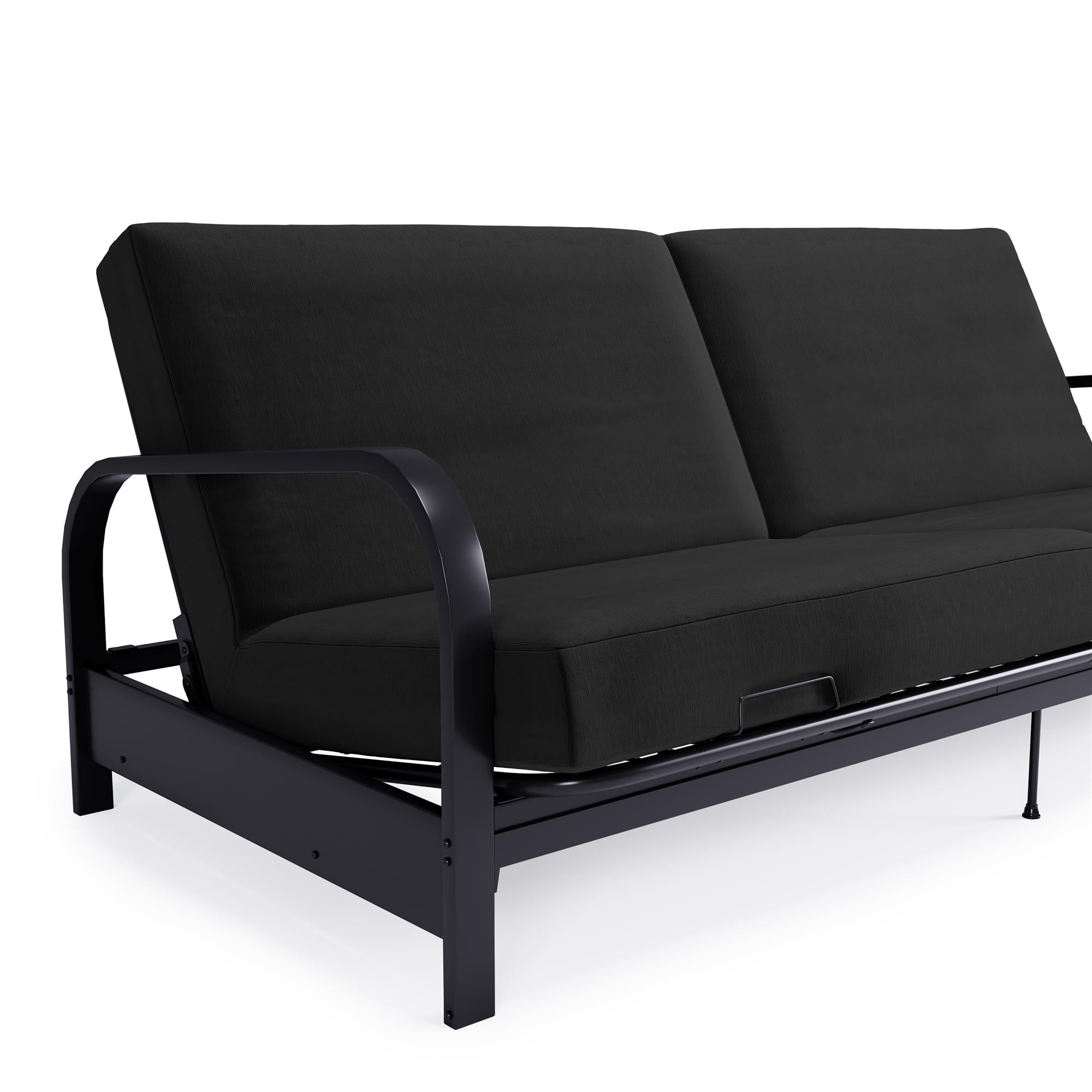 DHP Elbern Futon Set with Metal Frame and Mattress - Black - Full
