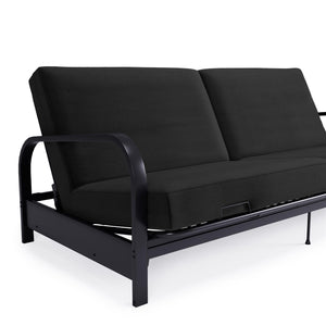 DHP Elbern Futon Set with Metal Frame and Mattress - Black - Full