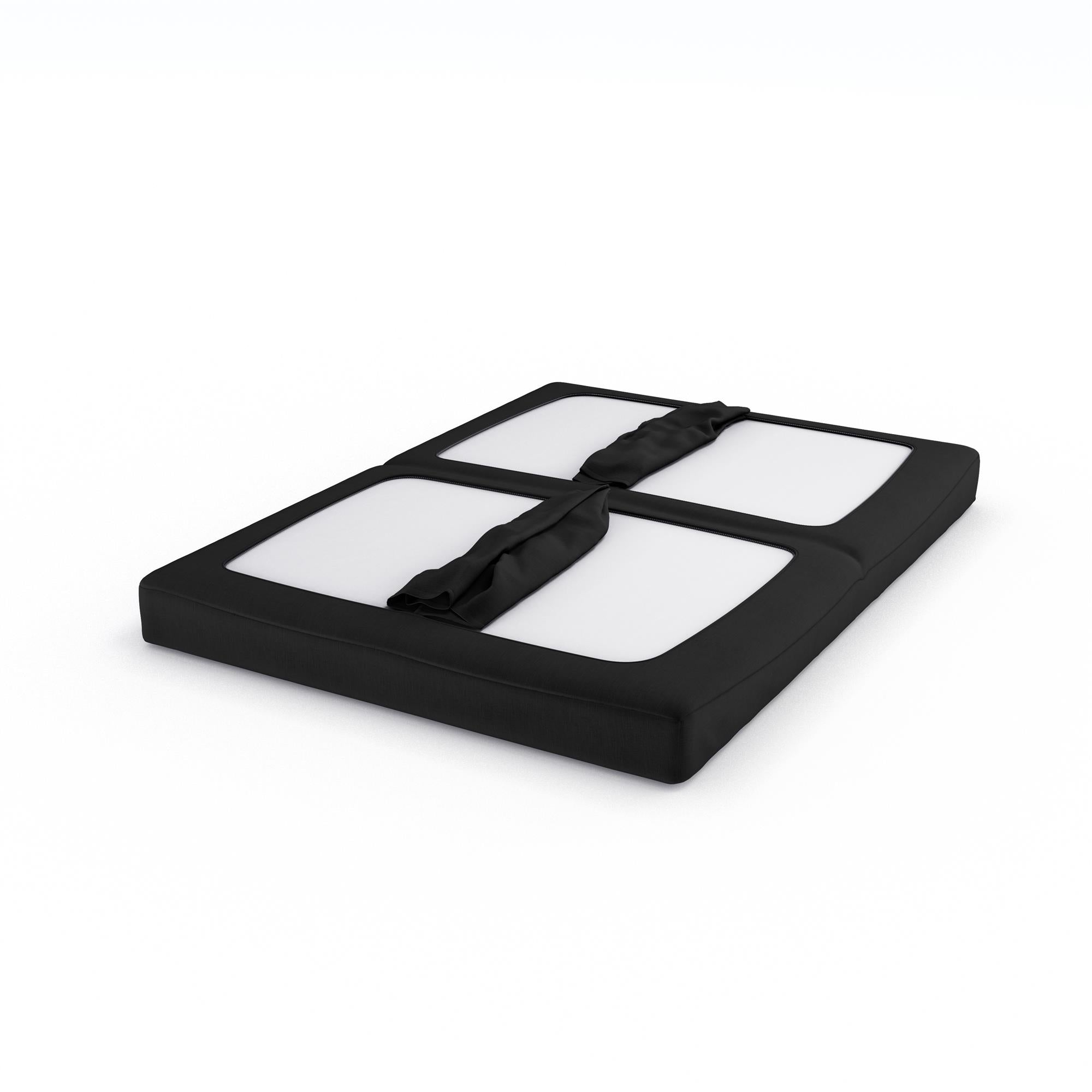 DHP Elbern Futon Set with Metal Frame and Mattress - Black - Full